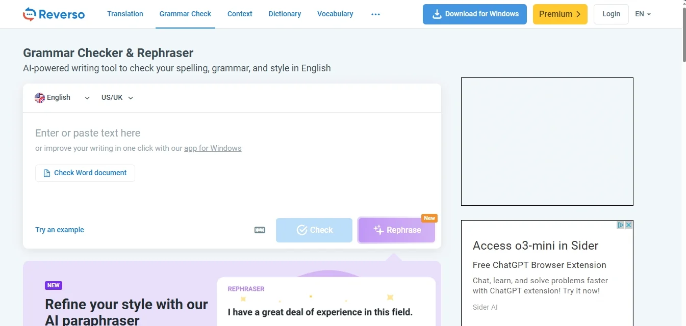 Reverso Spell Checker - Spelling & Plagiarism Checker
